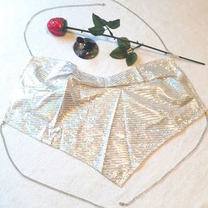 OS Sparkly Backless Top